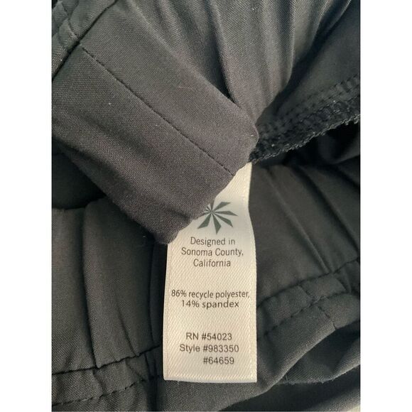 Athleta Aspire Pants Dark Gray Cinch Ankle Jogger Style Zipper Pockets Sz‎ 12 - Picture 13 of 14